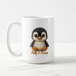 Caneca De Café Pinguim Bebê Fofo 