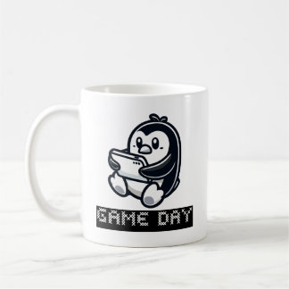 Caneca De Café Pinguim bonito está jogando videogame - Dia do jog