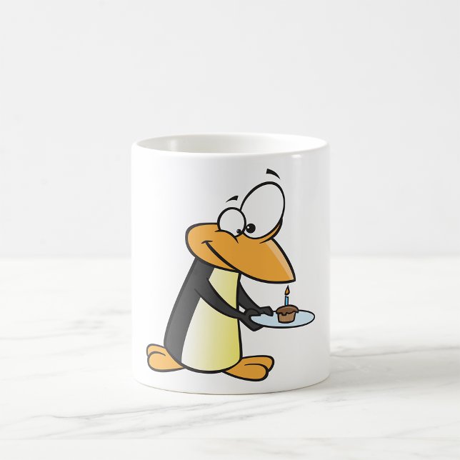 Caneca De Café Pinguim Com Cupcake (Criador carregado)