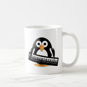 Caneca De Café Pinguim com piano