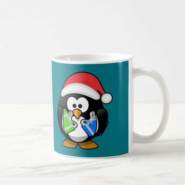 Caneca De Café Pinguim com presentes (Direita)