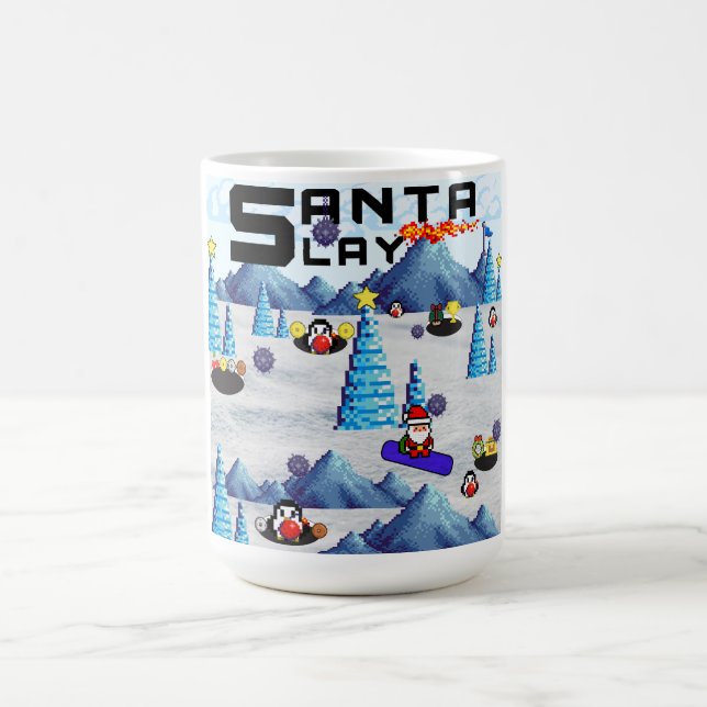 Caneca De Café Pinguim da equipe de papais noeis de Natal Mikitie (Centro)