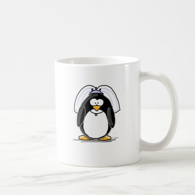 Caneca De Café Pinguim da noiva (Direita)