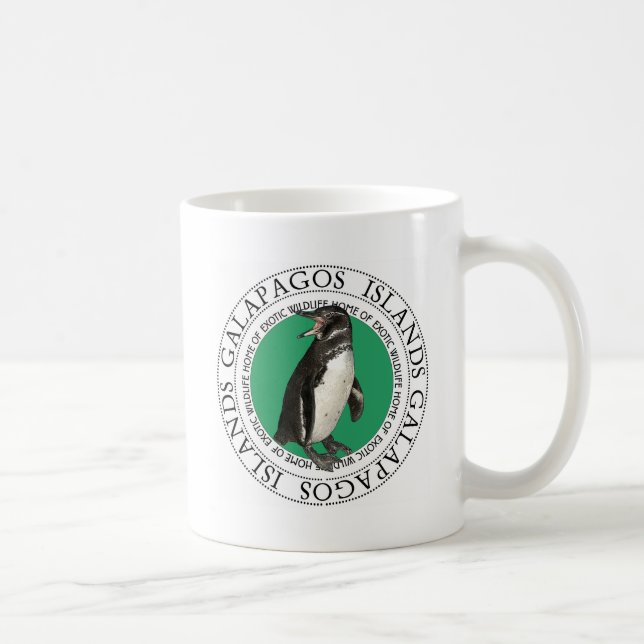 Caneca De Café Pinguim das Ilhas Galápagos (Direita)