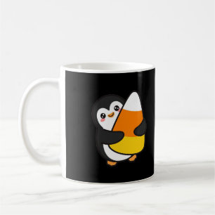 Caneca De Café Pinguim de Candy Corn Halloween