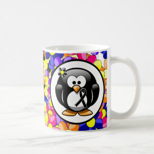 Caneca De Café Pinguim de fita preto