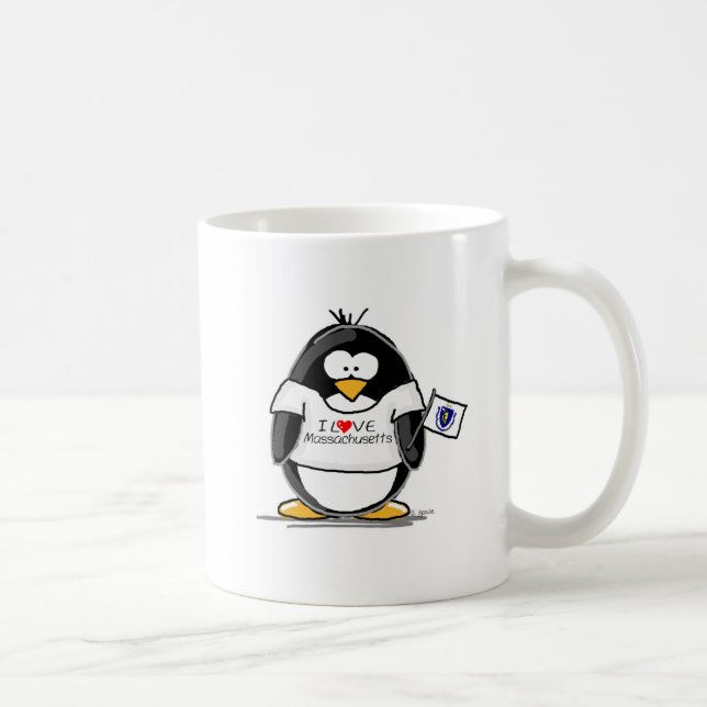 Caneca De Café Pinguim de Massachusetts (Direita)