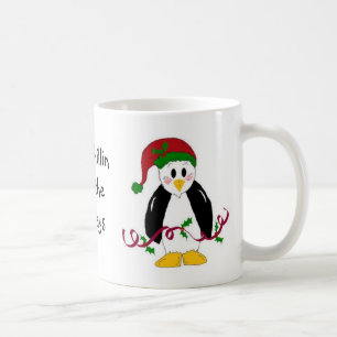 Caneca De Café Pinguim de Natal