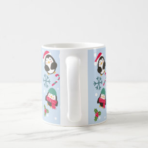 Caneca De Café Pinguim de Natal bonito