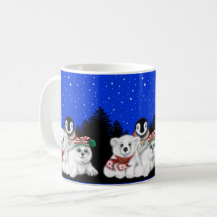 Caneca De Café Pinguim de Natal, filhote de foca polar