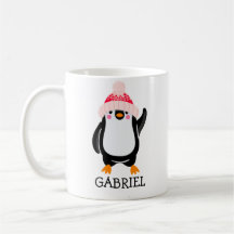 Pinguim de Natal Gelado Personalizado em Chapéu Ve
