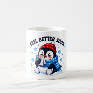 Caneca De Café Pinguim de Recuperação Rápida - Saudações de Melho