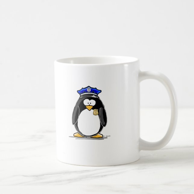 Caneca De Café Pinguim do agente da polícia (Direita)
