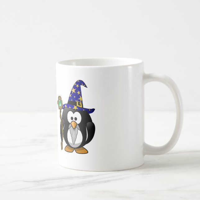 Caneca De Café Pinguim do mágico (Direita)