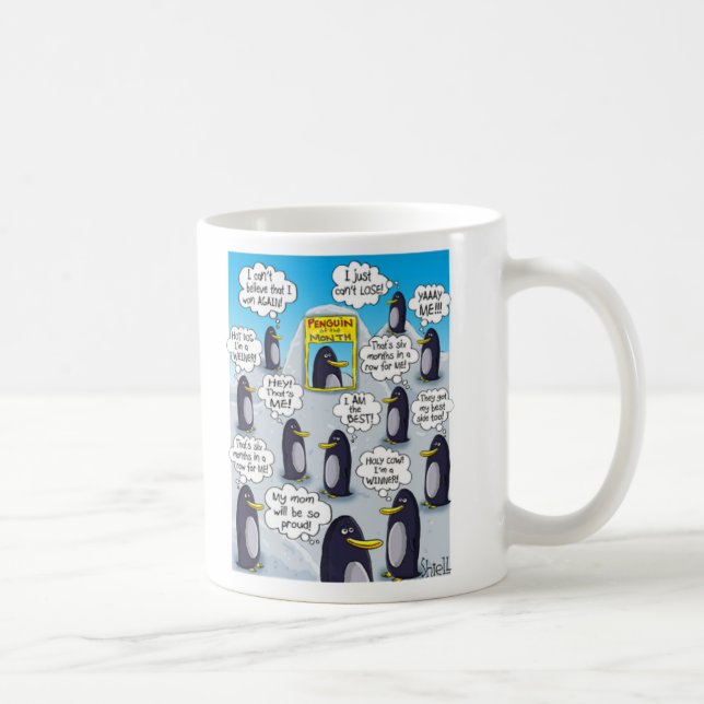 Caneca De Café Pinguim do Mês. (Direita)