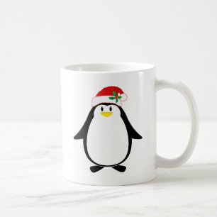 Caneca De Café Pinguim do papai noel