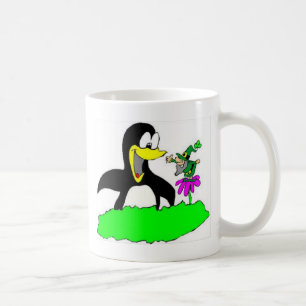 Caneca De Café Pinguim e Leprechaun