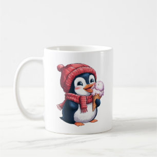 Caneca De Café Pinguim e Sorvete