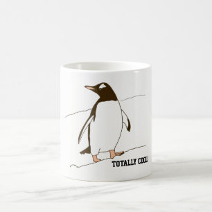 Caneca De Café Pinguim em preto e branco