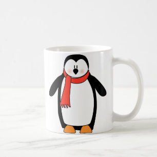 Caneca De Café Pinguim embrulhado em Red Scarf