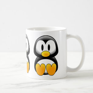 Caneca De Café Pinguim engraçado bonito do bebê