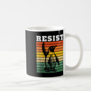 Caneca De Café Pinguim Engraçado Resiste Pinguins em Protesto Con