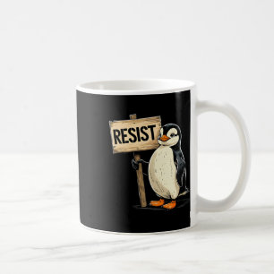 Caneca De Café Pinguim Engraçado Resiste Pinguins Legal Resiste 1