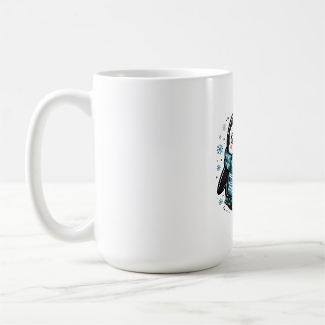 Caneca De Café Pinguim Fofo de Inverno (Esquerda)