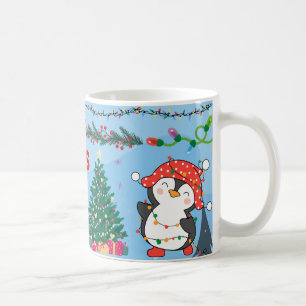 Caneca De Café Pinguim fofo, Feliz Natal