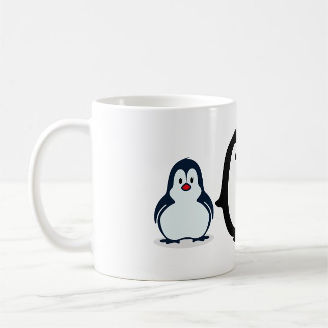 Caneca De Café pinguim, fofo, pássaro (Esquerda)