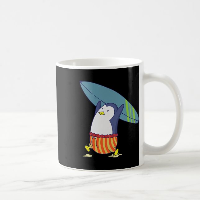 Caneca De Café Pinguim Nada é Melhor do que Surfar (Direita)