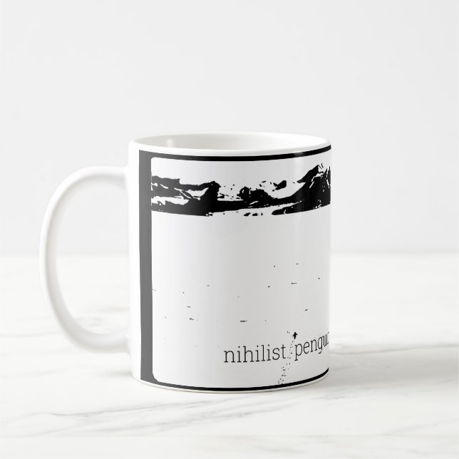 Caneca De Café Pinguim Niilista (Esquerda)