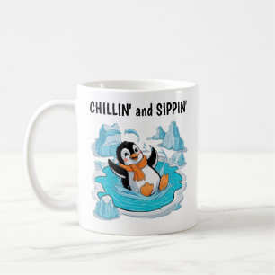 Caneca De Café Pinguim no gelo