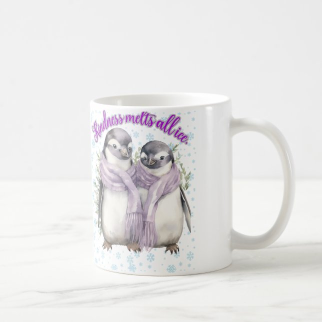 Caneca De Café Pinguim Padre e Filho Mug "Bondade+Derrete+Tudo+I (Direita)