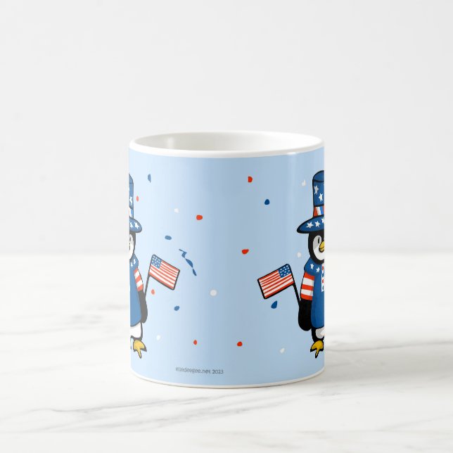 Caneca De Café Pinguim Patriótico (Centro)