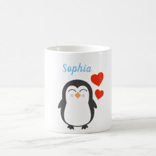 Caneca De Café Pinguim Personalizado Bonito
