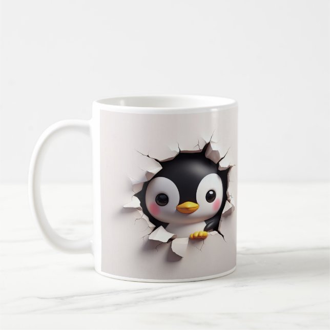 Caneca De Café Pinguim-Pinguim-3D Cujo (Esquerda)