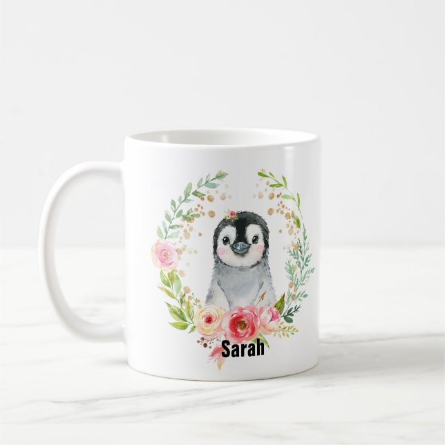 Caneca De Café Pinguim-Pinguim-Bebê-Cura (Esquerda)