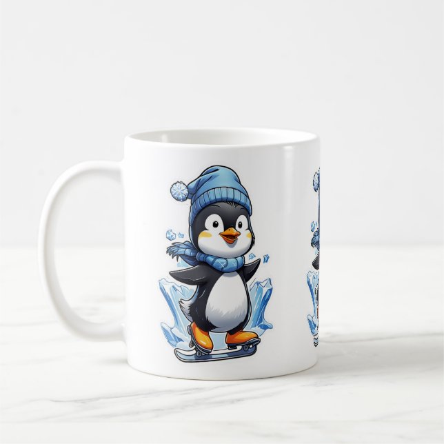 Caneca De Café Pinguim-Pinguim-Espingarda De Gelo (Esquerda)