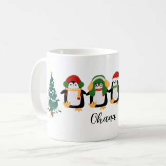 Caneca De Café Pinguim Pinguim Igloo Watercolor de Natal
