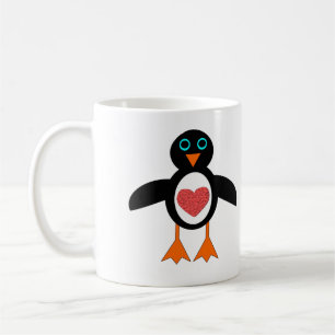 Caneca De Café Pinguim-Pinguim-Pinguim De Amor Bonito