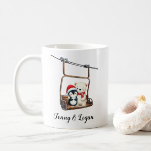 Caneca De Café Pinguim Pinguim Pinguim Pinguim Do Piso De Inverno