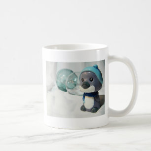 Caneca De Café Pinguim roxo mim