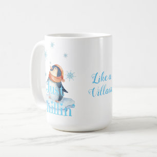 Caneca De Café Pinguim só morando como um vilão