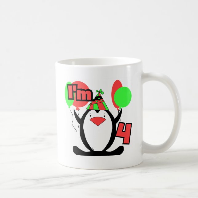 Caneca De Café Pinguim sou 4 t shirts e presentes (Direita)