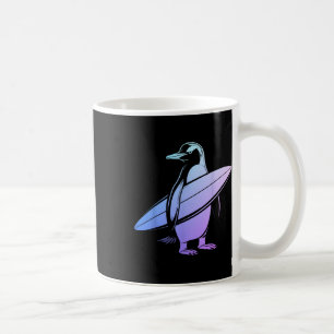 Caneca De Café Pinguim Surfista Prancha de Surfe Engraçado Fofo S