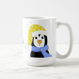 Caneca De Café Pinguim Surpreso - Só mordendo