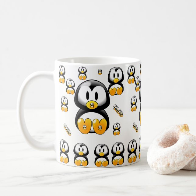 Caneca De Café pinguins (Com Donut)