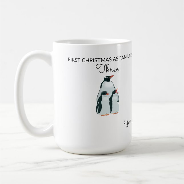 Caneca De Café Pinguins Adoráveis (Esquerda)