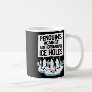 Caneca De Café Pinguins Anti-Trump Resiste Contra Autoria I